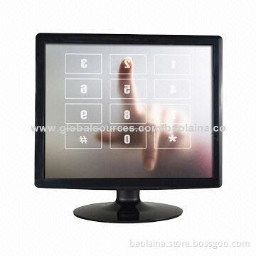 4-wire Resisitive Touch Screen Square 19-inch LCD Monitor with VGA and DVI Input